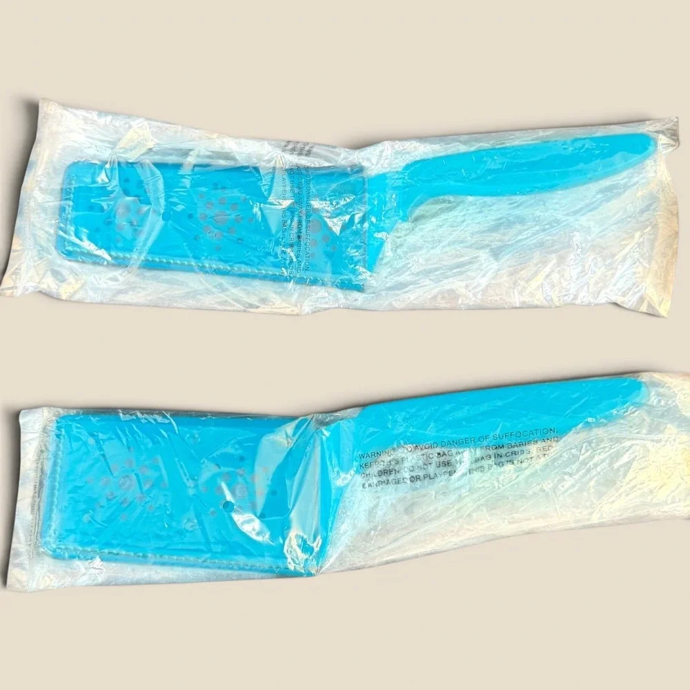 Kuhn Rikon Slice & Serve Knives Set‎ of 2 with Sheaths Blue NEW QVC